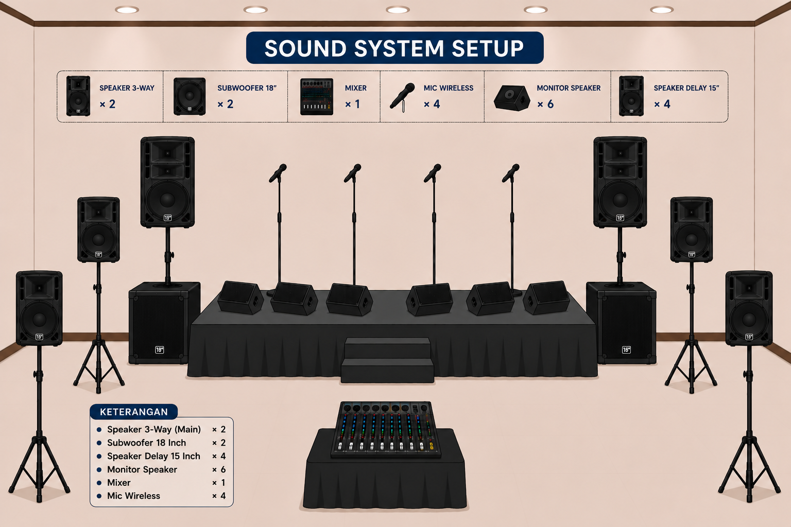 Paket Sound System 7000 Watt